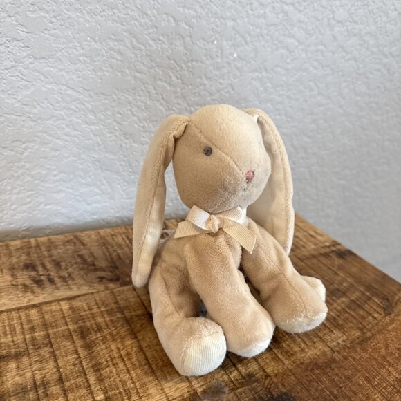 Carrots Bunnies by the Bay Plush Bunny 6 Inch LITTLE LOPS Tan Easter Rabbit - Picture 3 of 7